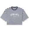Versace Crop Stripe Logo T-Shirt