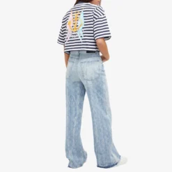 Versace Crop Stripe Logo T-Shirt -Deals Snazzy Mode Store 02 02 2024 SI 1014237 1A10133 6WC10 m9 1