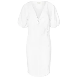 Deiji Studios Tie Seamed Linen Mini Dress