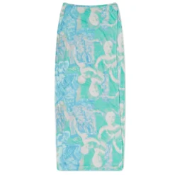 ROTATE Printed Midi Wrap Skirt