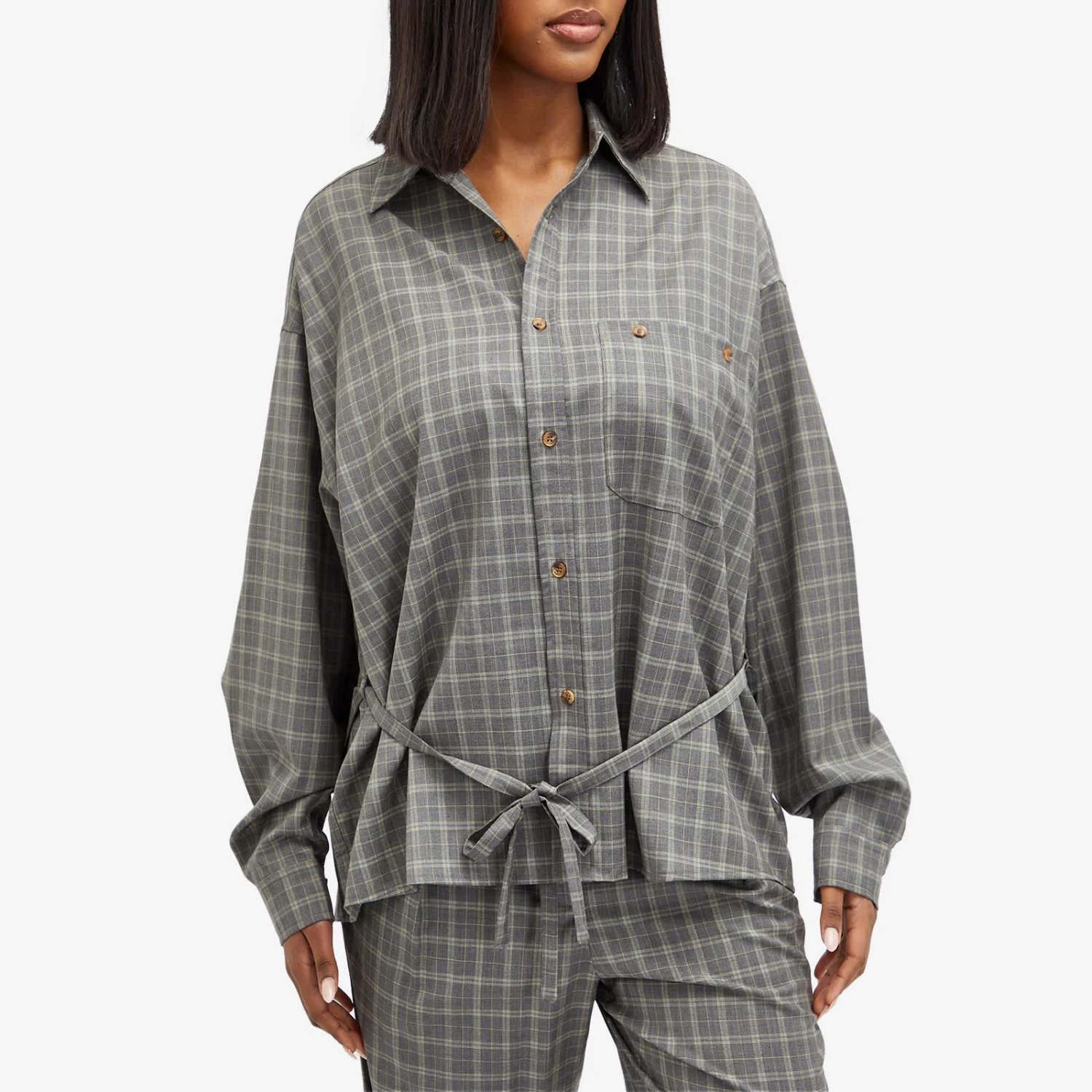 Deiji Studios Wool Check Shirt 2 Deiji Studios Wool Check Shirt - Image 2