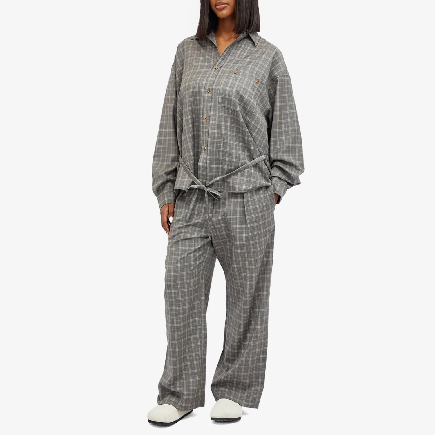 Deiji Studios Wool Check Shirt 4 Deiji Studios Wool Check Shirt - Image 4