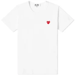 Comme Des Garçons Play Womens's Little Red Heart Logo T-Shirt