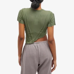 Sami Miro Vintage Asymmetric Short Sleeve T-Shirt -Deals Snazzy Mode Store 08 02 2024 LB SMVTOP7 GRN 7 1
