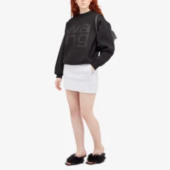 Alexander Wang Mini Logo Sweat Skirt -Deals Snazzy Mode Store 09 01 2024 JC 4CC1245056 050 m8 1