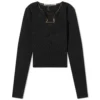 Alexander Wang V-Neck Logo Necklace Top