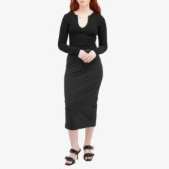 Alexander Wang V-Neck Logo Necklace Top -Deals Snazzy Mode Store 09 01 24 LS 1KC1241006 001 m8 1