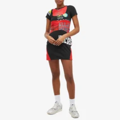 Marine Serre Regenerated Graphic Mini T-Shirt Dress -Deals Snazzy Mode Store 09 05 24 NS WDR230 RD10 m9 1