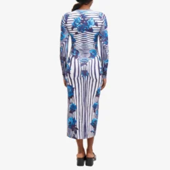 Jean Paul Gaultier Flower Maxi Dress -Deals Snazzy Mode Store 10 04 2024 LB 24 25 F RO166 J551 015951 8 1
