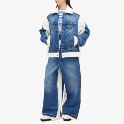 Jean Paul Gaultier Contrast Panel Wide Leg Jeans -Deals Snazzy Mode Store 11 04 2024 AJ 24 25 U JE124I D013 5701 m9 1