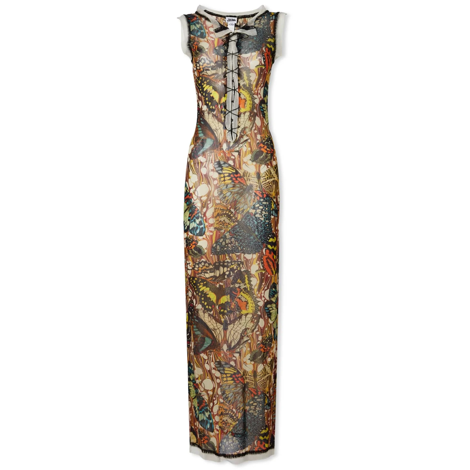 Jean Paul Gaultier Butterfly Mesh Maxi Dress 1 Jean Paul Gaultier Butterfly Mesh Maxi Dress