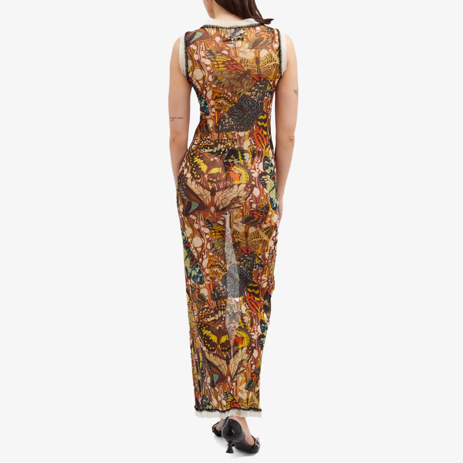 Jean Paul Gaultier Butterfly Mesh Maxi Dress 3 Jean Paul Gaultier Butterfly Mesh Maxi Dress - Image 3