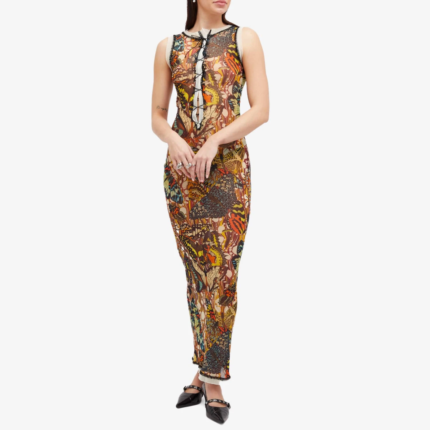 Jean Paul Gaultier Butterfly Mesh Maxi Dress 4 Jean Paul Gaultier Butterfly Mesh Maxi Dress - Image 4