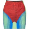 Y/Project Y-Project X Jean Paul Gaultier Trompe L'Oeil Janty Mini Skirt