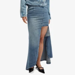 House Of Sunny The Cascade Denim Skirt -Deals Snazzy Mode Store 11 06 2024 LB VOL23176 6 1