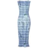 Acne Studios Printed Check Midi Dress