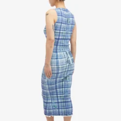 Acne Studios Printed Check Midi Dress -Deals Snazzy Mode Store 12 03 2024 JD A20663 AAN 7 1