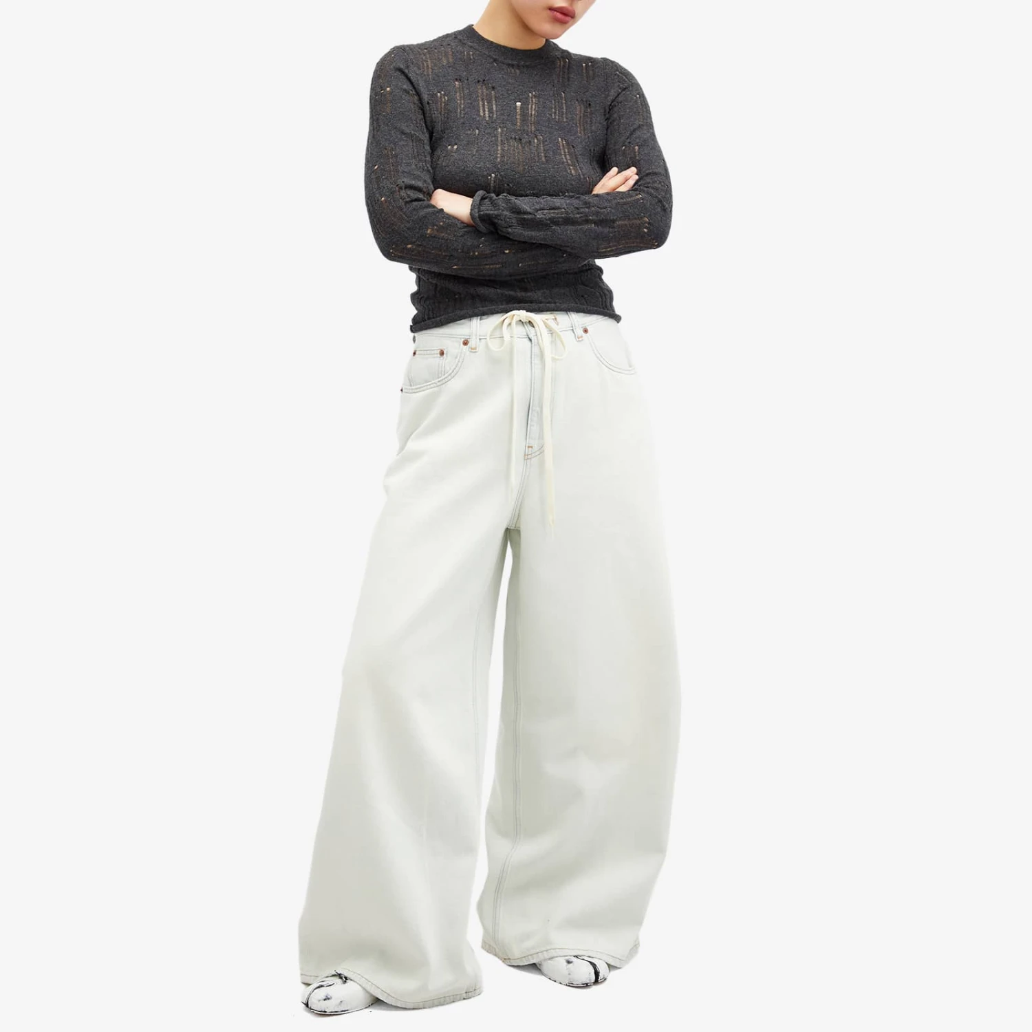 MM6 Maison Margiela Wide Leg Jeans 4 MM6 Maison Margiela Wide Leg Jeans - Image 4