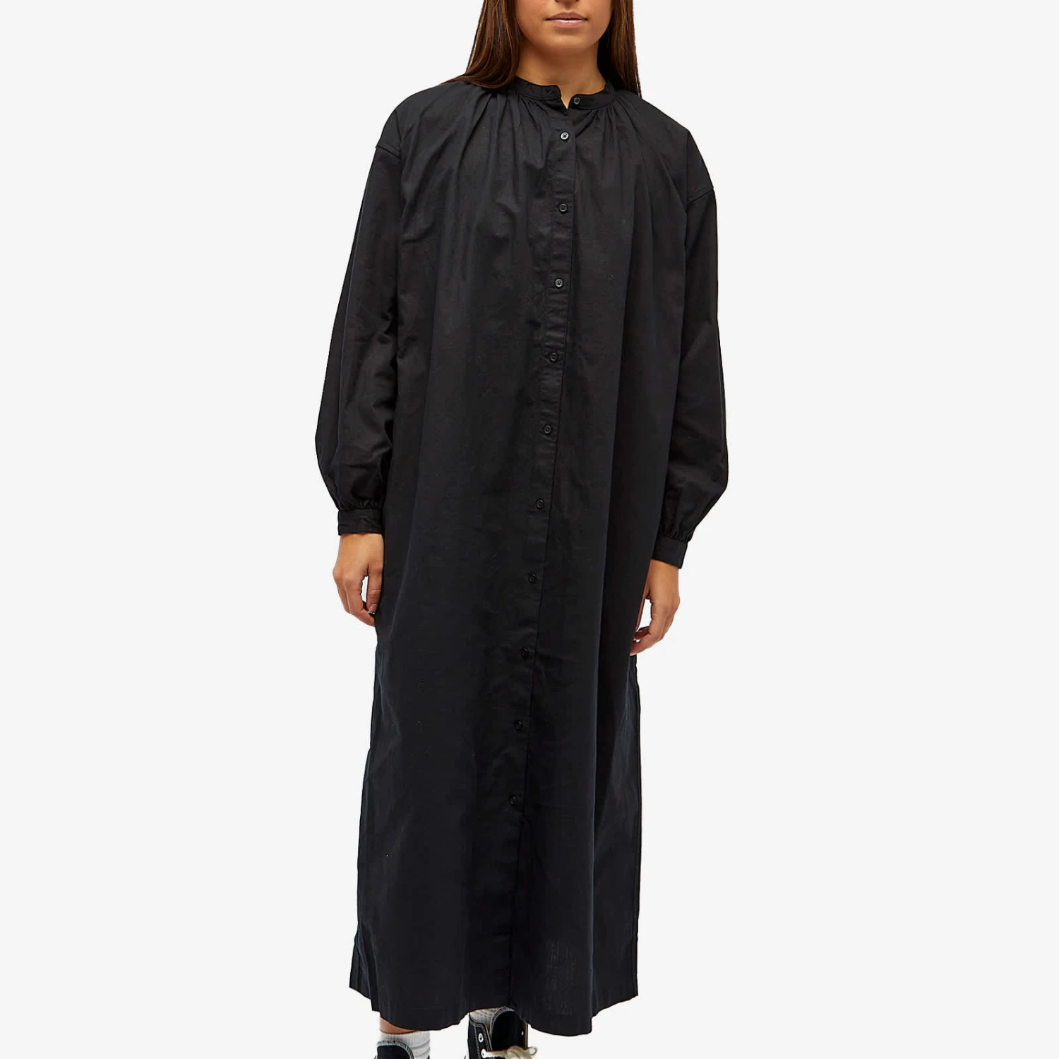 Snow Peak OG Cotton Poplin Midi Shirt Dress 2 Snow Peak OG Cotton Poplin Midi Shirt Dress - Image 2