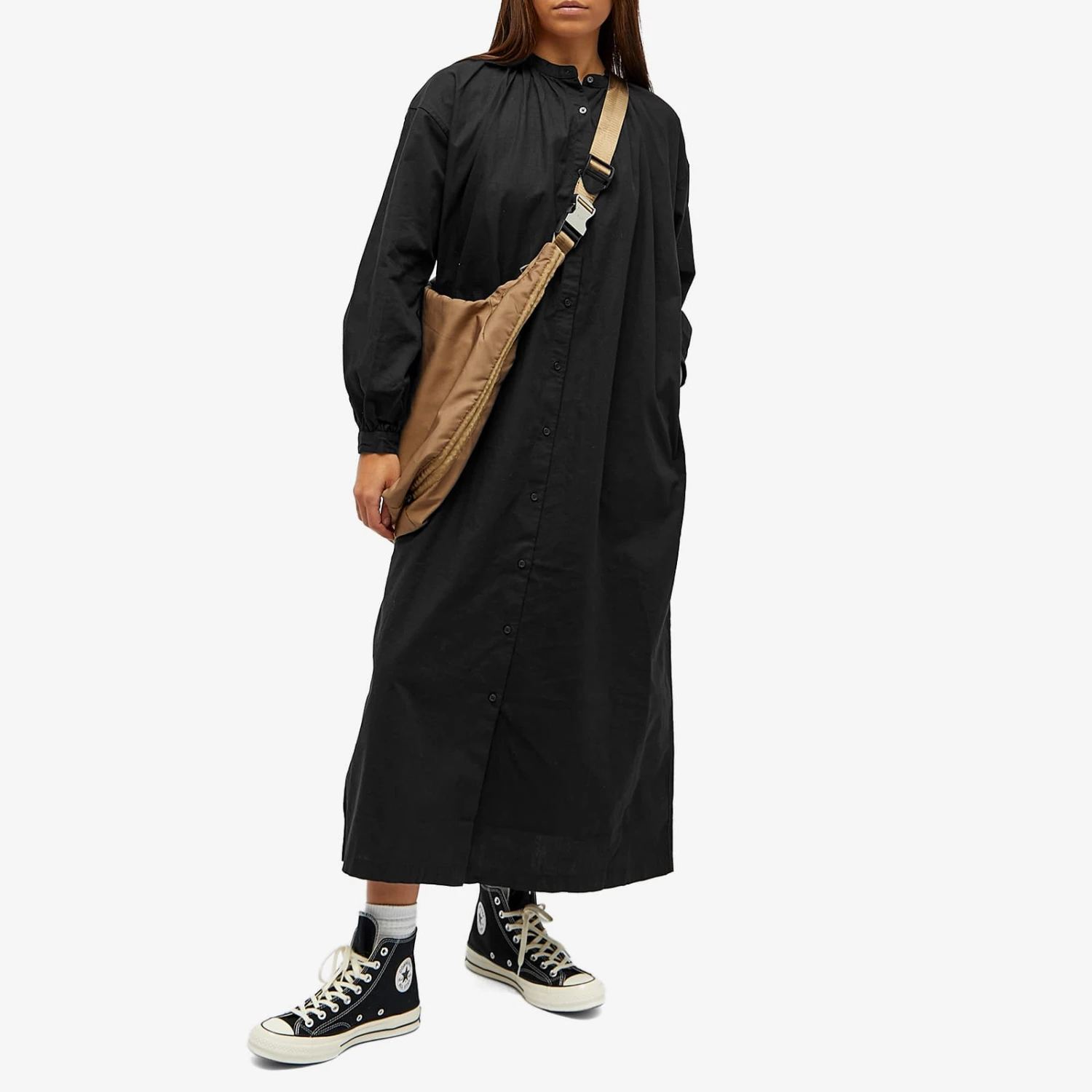 Snow Peak OG Cotton Poplin Midi Shirt Dress 4 Snow Peak OG Cotton Poplin Midi Shirt Dress - Image 4