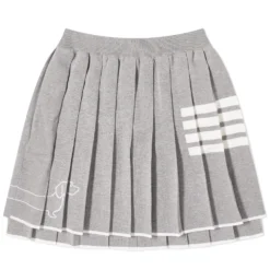Thom Browne Hector Pleated 4 Bar Mini Skirt