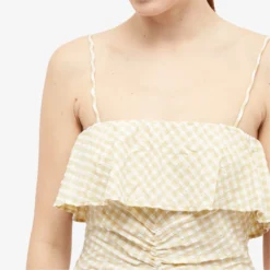 GANNI Seersucker Strap Mini Dress -Deals Snazzy Mode Store 14 07 2023 JC F7954 531 9 1