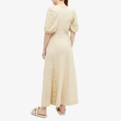 GANNI Seersucker Puff Sleeve Dress -Deals Snazzy Mode Store 14 07 2023 JC F7956 531 7 1
