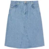 GANNI Denim Midi Skirt