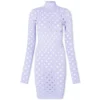 Maisie Wilen Perforated Turtleneck Dress