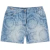 Versace Baroque Print Denim Shorts