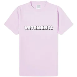 VETEMENTS Bubble Gum Logo Fitted T-Shirt