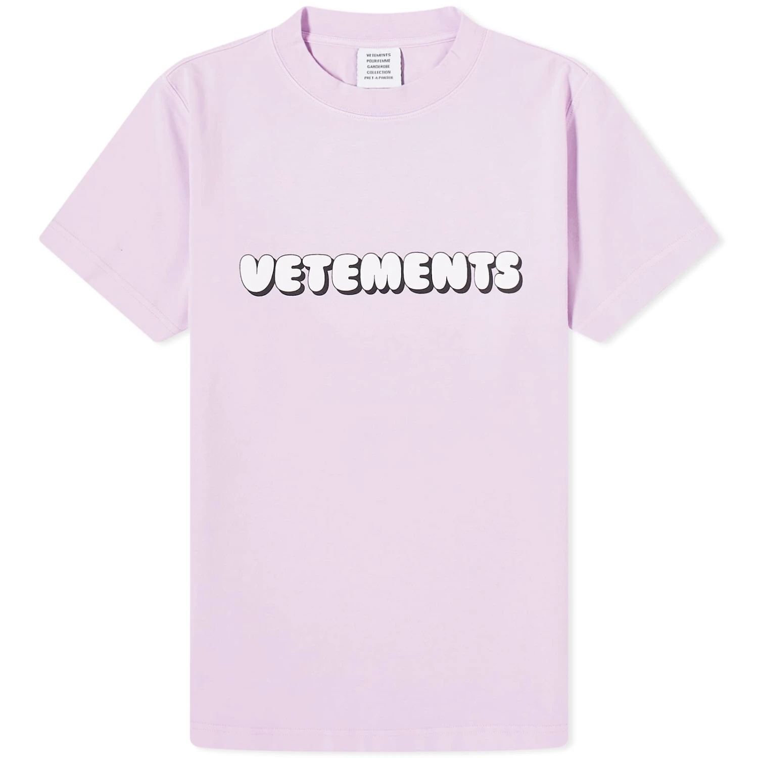 VETEMENTS Bubble Gum Logo Fitted T-Shirt 1 VETEMENTS Bubble Gum Logo Fitted T-Shirt