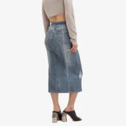 Acne Studios Printed Denim Midi Skirt -Deals Snazzy Mode Store 15 02 2024 JD AF0443 822 7 1