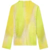 Acne Studios Tie Dye Logo Mesh Top
