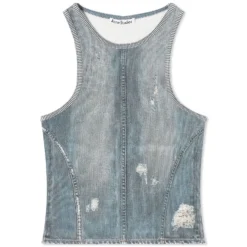 Acne Studios Denim Print Crop Top