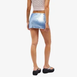 Danielle Guizio Low Rise Matte Sequin Skirt -Deals Snazzy Mode Store 18 08 2023 JC F23312W020 7 1