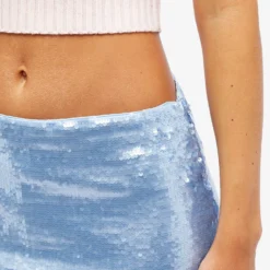 Danielle Guizio Low Rise Matte Sequin Skirt -Deals Snazzy Mode Store 18 08 2023 JC F23312W020 9 1