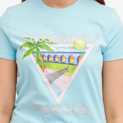 Casablanca Tennis Club Icon Fitted T-Shirt 9 Casablanca Tennis Club Icon Fitted T-Shirt -Deals Snazzy Mode Store 18 01 2024 jd wps24 jts 020 03 10