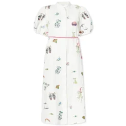 ALÉMAIS Atticus Embroidered Shirt Dress