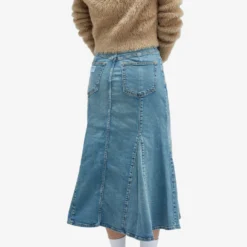 GANNI Tint Denim Peplum Skirt -Deals Snazzy Mode Store 19 01 2024 JA J1375 91 8 1