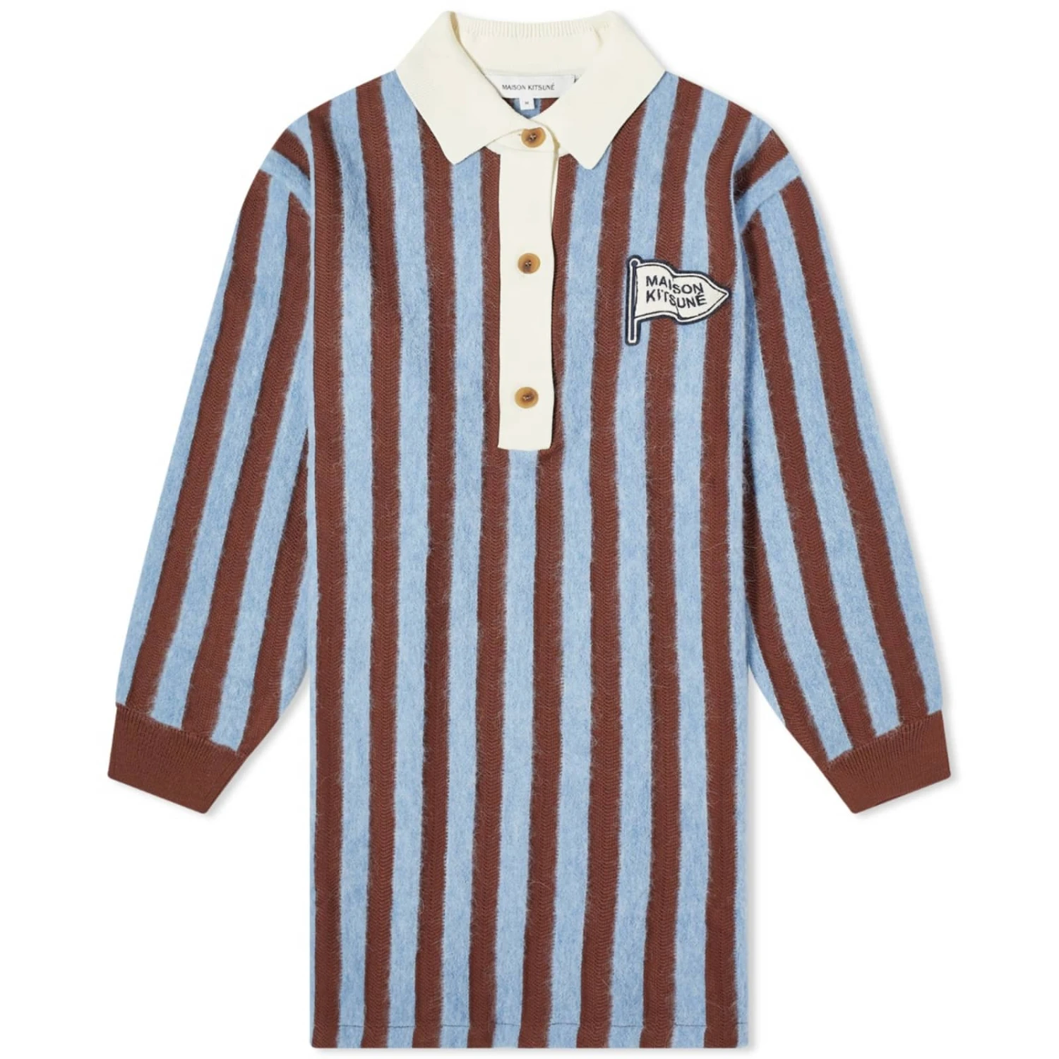 Maison Kitsune Striped Polo Dress 1 Maison Kitsune Striped Polo Dress