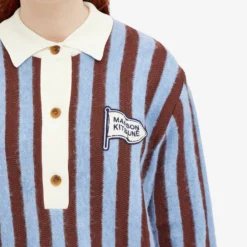 Maison Kitsune Striped Polo Dress 9 Maison Kitsune Striped Polo Dress -Deals Snazzy Mode Store 19 12 2023 jd lw01613kt1086 s441 9
