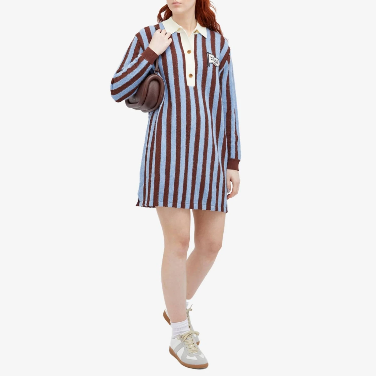 Maison Kitsune Striped Polo Dress 4 Maison Kitsune Striped Polo Dress - Image 4