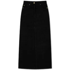 GANNI Washed Corduroy Long Skirt