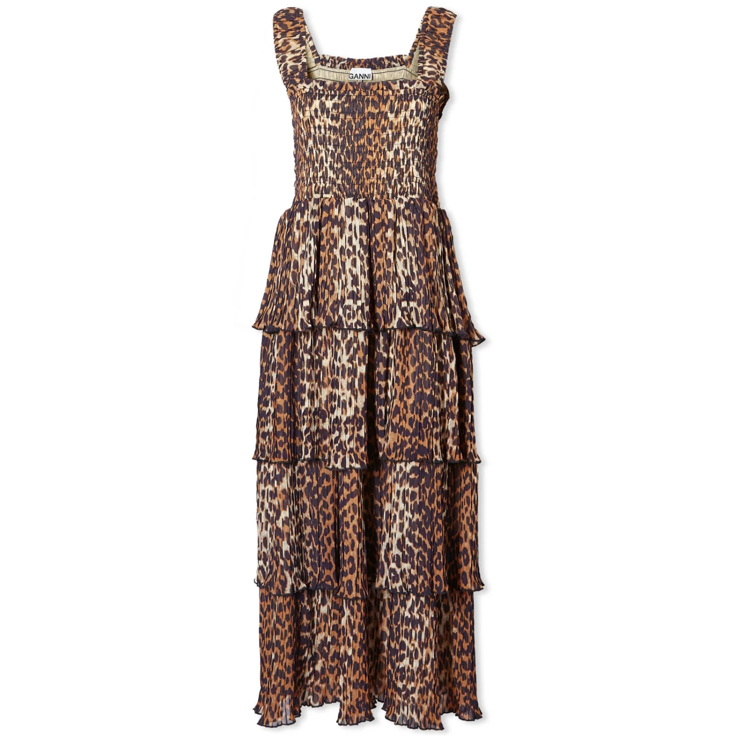 GANNI Georgette Smock Midi Dress 1 GANNI Georgette Smock Midi Dress