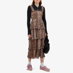 GANNI Georgette Smock Midi Dress 8 GANNI Georgette Smock Midi Dress -Deals Snazzy Mode Store 20 12 2023 BLR F8861 859 m9 1