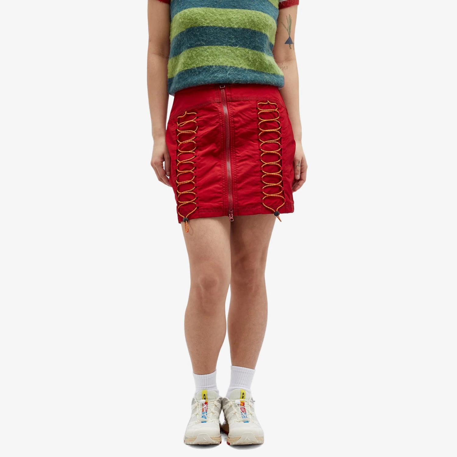 Brain Dead Triple Needle Bungee Zip Mini Skirt 2 Brain Dead Triple Needle Bungee Zip Mini Skirt - Image 2