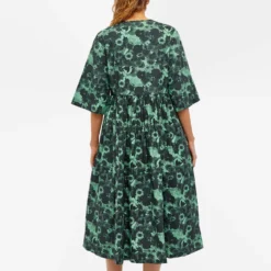 GANNI Printed Floral Midi Wrap Dress -Deals Snazzy Mode Store 21 12 2022 NS F7569 484 7 1