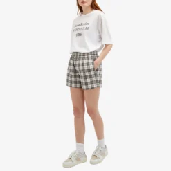 Acne Studios Face Roxx Check Shorts -Deals Snazzy Mode Store 21 12 23 NS CE0044 AYT m9 1