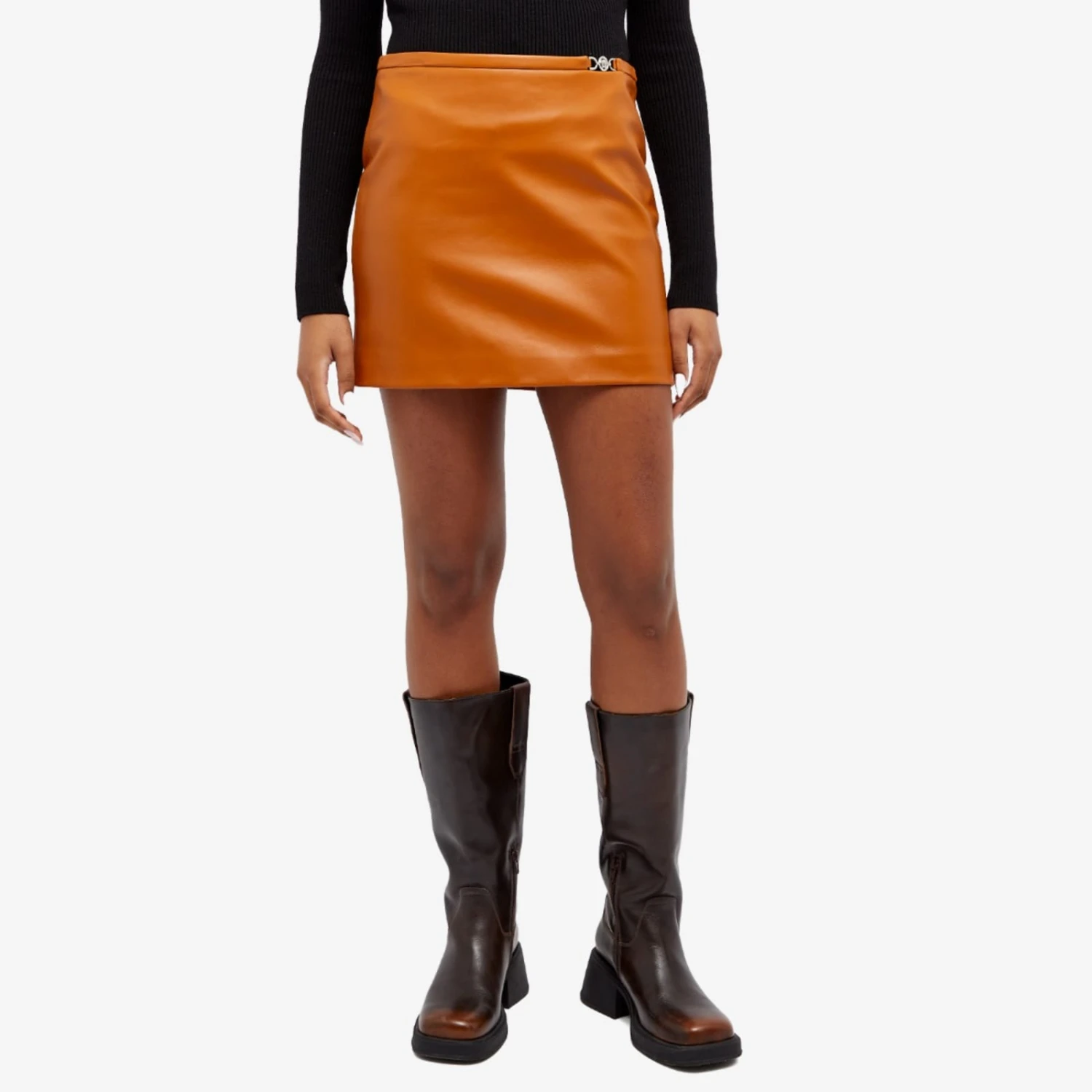 Versace Mini Leather Skirt 2 Versace Mini Leather Skirt - Image 2